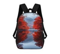 sinyumoney 3D Printed Autumn Reflections School Backpack Book 17inch Bags Fashion Backpacks Large Capacity Backpack Children Travel Rucksacks