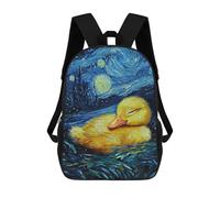 sinyumoney 3D Printed Baby Duck Duckling in Starry Night School Backpack for Kids Children's 17inch Backpacks Boy Girl Book Bags Kids School Bag