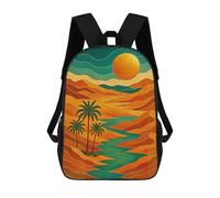 sinyumoney 3D Printed Backpack Abstract River Scenery Art Children's School Bags Rucksacks High Capacity Travel Kids School Bag Fashion Book Bags Boy Girl Back Pack 17inch