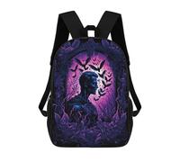 sinyumoney 3D Printed Backpack Among Bats Children's School Bags Rucksacks High Capacity Travel Kids School Bag Fashion Book Bags Boy Girl Back Pack 17inch