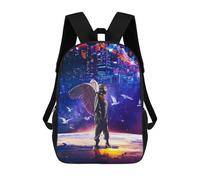 sinyumoney 3D Printed Backpack Astronaut Angel in Space Children's School Bags Book Bags Travel Lightweight Backpack Boys Girls School Bag for Middle School Students 17inch