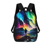 sinyumoney 3D Printed Backpack Aurora Dreamscape Children's School Bags Book Bags Travel Lightweight Backpack Boys Girls School Bag for Middle School Students 17inch