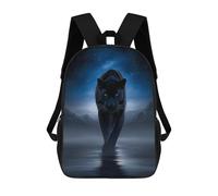 sinyumoney 3D Printed Backpack Black Panther - Guardian of The Midnight Veil Children's School Bags Rucksacks High Capacity Travel Kids School Bag Fashion Book Bags Boy Girl Back Pack 17inch