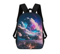 sinyumoney 3D Printed Backpack Cloud City Skyline Children's School Bags Book Bags Travel Lightweight Backpack Boys Girls School Bag for Middle School Students 17inch