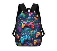 sinyumoney 3D Printed Backpack Colorful Gaming Controllers-6 Children's School Bags Book Bags Travel Lightweight Backpack Boys Girls School Bag for Middle School Students 17inch