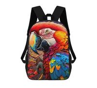 sinyumoney 3D Printed Backpack Colorful Macaw Portrait-1 Children's School Bags Rucksacks High Capacity Travel Kids School Bag Fashion Book Bags Boy Girl Back Pack 17inch