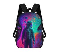 sinyumoney 3D Printed Backpack Cosmic Astronaut Journey -1 Children's School Bags Book Bags Travel Lightweight Backpack Boys Girls School Bag for Middle School Students 17inch