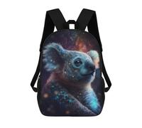 sinyumoney 3D Printed Backpack Cosmic Koala in Space Children's School Bags Book Bags Travel Lightweight Backpack Boys Girls School Bag for Middle School Students 17inch