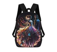 sinyumoney 3D Printed Backpack Dance of Colors A Magical Encounter Children's School Bags Rucksacks High Capacity Travel Kids School Bag Fashion Book Bags Boy Girl Back Pack 17inch