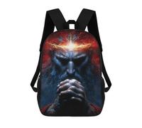 sinyumoney 3D Printed Backpack Dark Fantasy Artwork Children's School Bags Rucksacks High Capacity Travel Kids School Bag Fashion Book Bags Boy Girl Back Pack 17inch