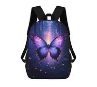 sinyumoney 3D Printed Backpack Enchanted Forest Butterfly-1 Children's School Bags Book Bags Travel Lightweight Backpack Boys Girls School Bag for Middle School Students 17inch