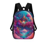 sinyumoney 3D Printed Backpack Fantasy Cosmic Garden Children's School Bags Book Bags Travel Lightweight Backpack Boys Girls School Bag for Middle School Students 17inch