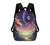 sinyumoney 3D Printed Backpack Fantasy Cosmic Landscape -6 Children's School Bags Book Bags Travel Lightweight Backpack Boys Girls School Bag for Middle School Students 17inch