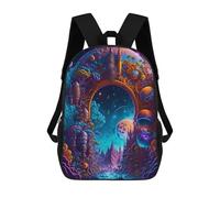 sinyumoney 3D Printed Backpack Fantasy Portal to Another World -2 Children's School Bags Rucksacks High Capacity Travel Kids School Bag Fashion Book Bags Boy Girl Back Pack 17inch
