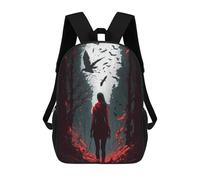 sinyumoney 3D Printed Backpack Forest of Shadows Children's School Bags Book Bags Travel Lightweight Backpack Boys Girls School Bag for Middle School Students 17inch