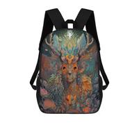 sinyumoney 3D Printed Backpack Forest Spirit A Mystical Portrait Children's School Bags Book Bags Travel Lightweight Backpack Boys Girls School Bag for Middle School Students 17inch