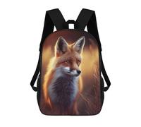 sinyumoney 3D Printed Backpack Fox Animal Cute Children's School Bags Rucksacks High Capacity Travel Kids School Bag Fashion Book Bags Boy Girl Back Pack 17inch