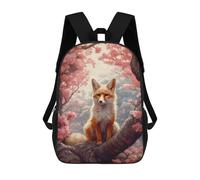 sinyumoney 3D Printed Backpack Fox Cute Children's School Bags Rucksacks High Capacity Travel Kids School Bag Fashion Book Bags Boy Girl Back Pack 17inch