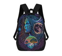 sinyumoney 3D Printed Backpack Galactic Dreamscape -25 Children's School Bags Book Bags Travel Lightweight Backpack Boys Girls School Bag for Middle School Students 17inch