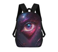 sinyumoney 3D Printed Backpack Galactic Eye Dreamscape Children's School Bags Book Bags Travel Lightweight Backpack Boys Girls School Bag for Middle School Students 17inch