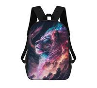 sinyumoney 3D Printed Backpack Galactic Lion Majesty -9 Children's School Bags Rucksacks High Capacity Travel Kids School Bag Fashion Book Bags Boy Girl Back Pack 17inch