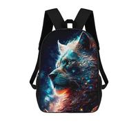 sinyumoney 3D Printed Backpack Galactic Lion Portrait -1 Children's School Bags Book Bags Travel Lightweight Backpack Boys Girls School Bag for Middle School Students 17inch