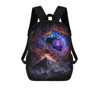 sinyumoney 3D Printed Backpack Galactic Portal Cosmic Wonder Children's School Bags Rucksacks High Capacity Travel Kids School Bag Fashion Book Bags Boy Girl Back Pack 17inch