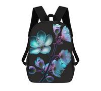 sinyumoney 3D Printed Backpack Glowing Neon Flowers Children's School Bags Book Bags Travel Lightweight Backpack Boys Girls School Bag for Middle School Students 17inch