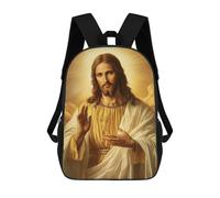 sinyumoney 3D Printed Backpack Jesus Christ Children's School Bags Rucksacks High Capacity Travel Kids School Bag Fashion Book Bags Boy Girl Back Pack 17inch