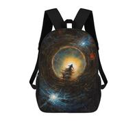 sinyumoney 3D Printed Backpack Journey Through The Cosmic Vortex Children's School Bags Book Bags Travel Lightweight Backpack Boys Girls School Bag for Middle School Students 17inch