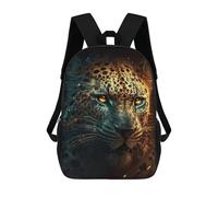 sinyumoney 3D Printed Backpack Leopard's Glowing Majesty Children's School Bags Book Bags Travel Lightweight Backpack Boys Girls School Bag for Middle School Students 17inch