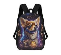 sinyumoney 3D Printed Backpack Magical Dog Portrait Children's School Bags Rucksacks High Capacity Travel Kids School Bag Fashion Book Bags Boy Girl Back Pack 17inch