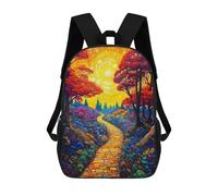 sinyumoney 3D Printed Backpack Magical Forest Pathway Children's School Bags Rucksacks High Capacity Travel Kids School Bag Fashion Book Bags Boy Girl Back Pack 17inch