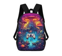 sinyumoney 3D Printed Backpack Mushroom Kingdom Adventure-3 Children's School Bags Rucksacks High Capacity Travel Kids School Bag Fashion Book Bags Boy Girl Back Pack 17inch