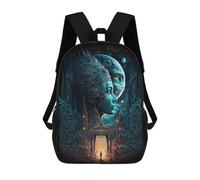 sinyumoney 3D Printed Backpack Mystic Gateway Children's School Bags Book Bags Travel Lightweight Backpack Boys Girls School Bag for Middle School Students 17inch