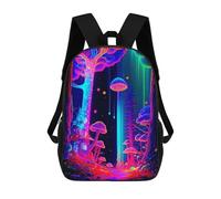 sinyumoney 3D Printed Backpack Neon Forest Fantasy -1 Children's School Bags Book Bags Travel Lightweight Backpack Boys Girls School Bag for Middle School Students 17inch