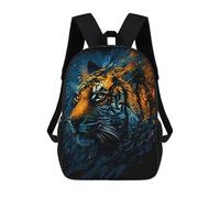 sinyumoney 3D Printed Backpack Painted Tiger Majesty Children's School Bags Rucksacks High Capacity Travel Kids School Bag Fashion Book Bags Boy Girl Back Pack 17inch
