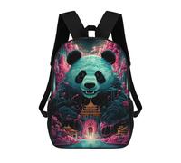 sinyumoney 3D Printed Backpack Panda Fantasy Landscape Children's School Bags Rucksacks High Capacity Travel Kids School Bag Fashion Book Bags Boy Girl Back Pack 17inch