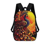sinyumoney 3D Printed Backpack Phoenix Rising Artwork -9 Children's School Bags Rucksacks High Capacity Travel Kids School Bag Fashion Book Bags Boy Girl Back Pack 17inch
