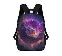 sinyumoney 3D Printed Backpack Purple Nebula Children's School Bags Rucksacks High Capacity Travel Kids School Bag Fashion Book Bags Boy Girl Back Pack 17inch