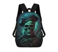 sinyumoney 3D Printed Backpack Skull King with Crown Children's School Bags Rucksacks High Capacity Travel Kids School Bag Fashion Book Bags Boy Girl Back Pack 17inch