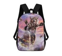 sinyumoney 3D Printed Backpack Sky-Cat Adventure Children's School Bags Book Bags Travel Lightweight Backpack Boys Girls School Bag for Middle School Students 17inch