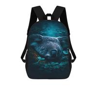 sinyumoney 3D Printed Backpack Sleeping Koala in Rainforest Children's School Bags Rucksacks High Capacity Travel Kids School Bag Fashion Book Bags Boy Girl Back Pack 17inch