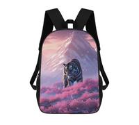 sinyumoney 3D Printed Backpack Snowy Mountain Tiger Majesty Children's School Bags Book Bags Travel Lightweight Backpack Boys Girls School Bag for Middle School Students 17inch