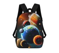 sinyumoney 3D Printed Backpack Solar System Planets Artwork Children's School Bags Rucksacks High Capacity Travel Kids School Bag Fashion Book Bags Boy Girl Back Pack 17inch