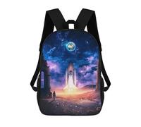 sinyumoney 3D Printed Backpack Space Exploration Dreamscape -1 Children's School Bags Rucksacks High Capacity Travel Kids School Bag Fashion Book Bags Boy Girl Back Pack 17inch