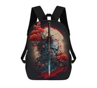 sinyumoney 3D Printed Backpack Sword of Vengeance Children's School Bags Rucksacks High Capacity Travel Kids School Bag Fashion Book Bags Boy Girl Back Pack 17inch