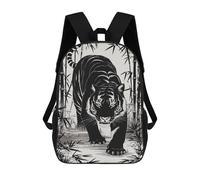 sinyumoney 3D Printed Backpack Vintage Tiger Children's School Bags Rucksacks High Capacity Travel Kids School Bag Fashion Book Bags Boy Girl Back Pack 17inch