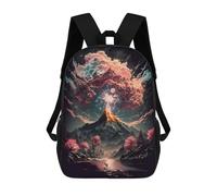 sinyumoney 3D Printed Backpack Volcanic Aurora Reflections Children's School Bags Book Bags Travel Lightweight Backpack Boys Girls School Bag for Middle School Students 17inch