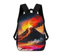 sinyumoney 3D Printed Backpack Volcano Eruption Scene-1 Children's School Bags Book Bags Travel Lightweight Backpack Boys Girls School Bag for Middle School Students 17inch